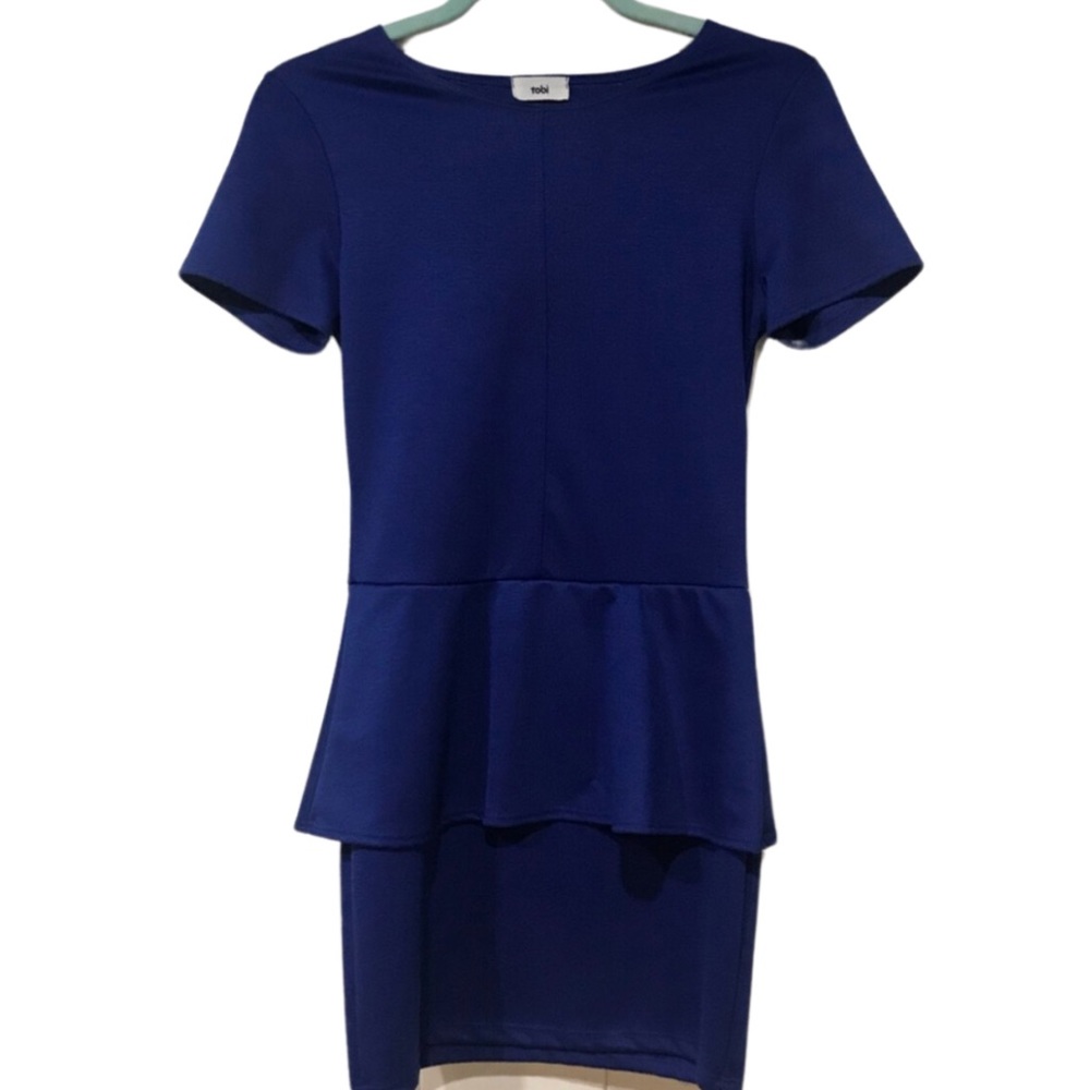 Tobi Peplum Royal Blue Dress